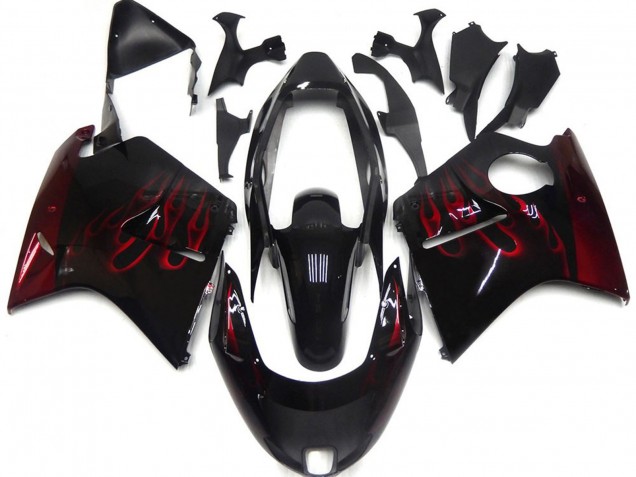 1996-2007 Rouge Profond Flamme Honda CBR1100XX Carénage Moto