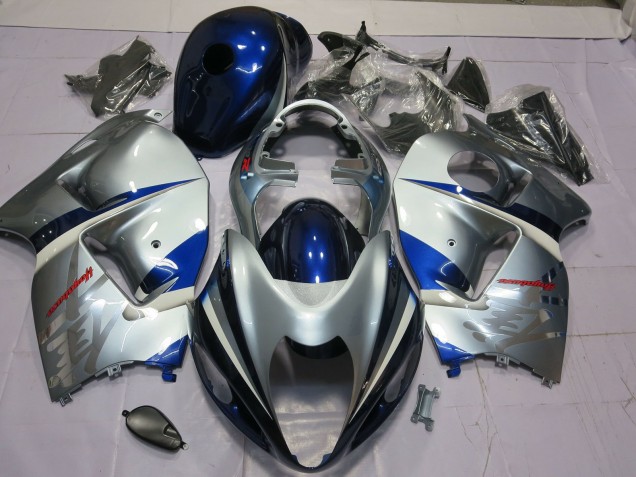 1997-2007 Bleu & Argent Suzuki GSXR 1300 Carénage Moto 1997-2007 Bleu & Argent Suzuki GSXR 1300 Carénage Moto