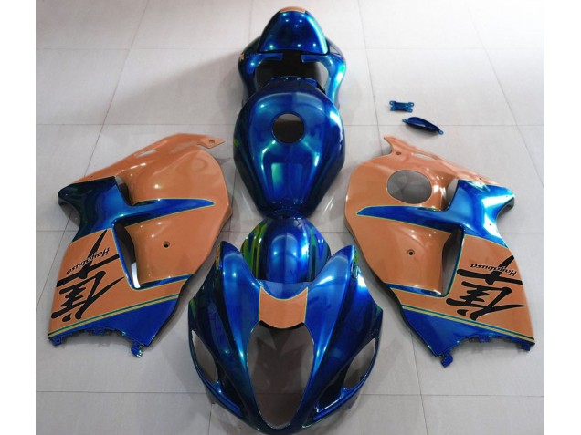 1997-2007 Bleu Brillant & Marron Suzuki GSXR 1300 Carénage Moto 1997-2007 Bleu Brillant & Marron Suzuki GSXR 1300 Carénage Moto
