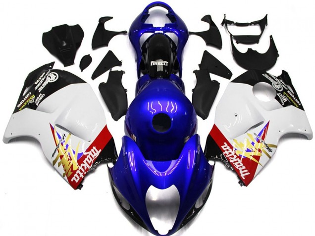 1997-2007 Logo Personnalisé Bleu & Blanc Suzuki GSXR 1300 Carénage Moto 1997-2007 Logo Personnalisé Bleu & Blanc Suzuki GSXR 1300 Carénage Moto