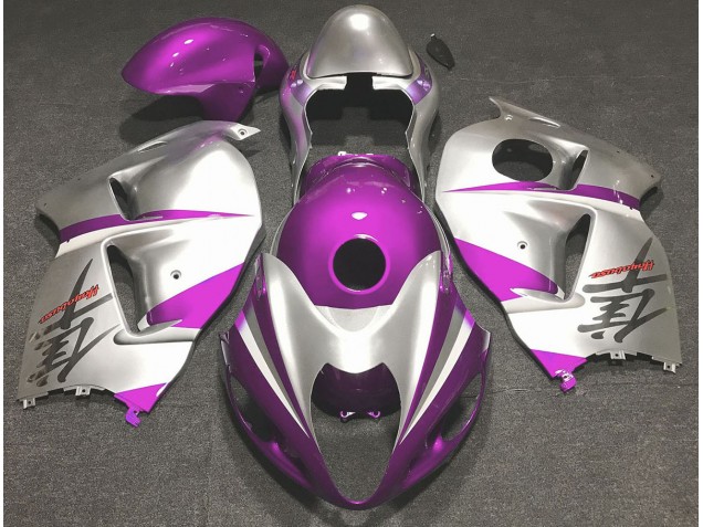 1997-2007 Rose Brillant & Argent Suzuki GSXR 1300 Carénage Moto 1997-2007 Rose Brillant & Argent Suzuki GSXR 1300 Carénage Moto