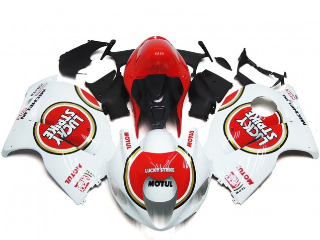 1997-2007 Style Rouge Lucky Strike Suzuki GSXR 1300 Carénage Moto 1997-2007 Style Rouge Lucky Strike Suzuki GSXR 1300 Carénage Moto