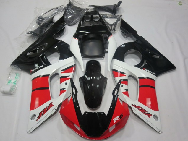 1998-2002 Conception Rouge Blanc Yamaha R6 Carénage Moto 1998-2002 Conception Rouge Blanc Yamaha R6 Carénage Moto