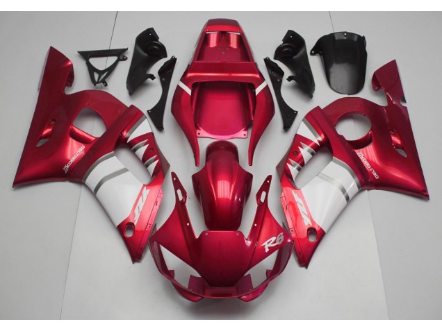 1998-2002 Rouge Blanc Yamaha R6 Carénage Moto 1998-2002 Rouge Blanc Yamaha R6 Carénage Moto