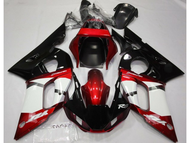 1998-2002 Rouge Métallisé Yamaha R6 Carénage Moto 1998-2002 Rouge Métallisé Yamaha R6 Carénage Moto