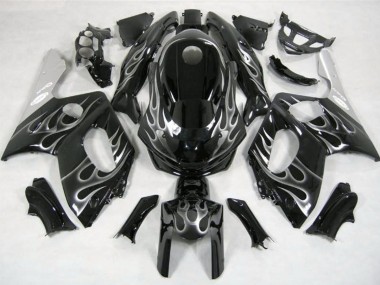 1998-2007 Noir & Argent Flamme Yamaha YZF600 Carénage Moto