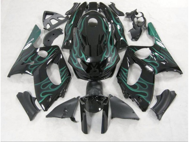 1998-2007 Vert Émeraude Flamme Yamaha YZF600 Carénage Moto 1998-2007 Vert Émeraude Flamme Yamaha YZF600 Carénage Moto