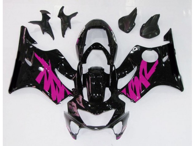 1999-2000 Noir Brillant & Rose Honda CBR600 F4 Carénage Moto 1999-2000 Noir Brillant & Rose Honda CBR600 F4 Carénage Moto
