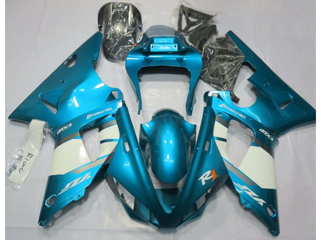 2000-2001 Bleu Clair & Blanc Yamaha R1 Carénage Moto 2000-2001 Bleu Clair & Blanc Yamaha R1 Carénage Moto