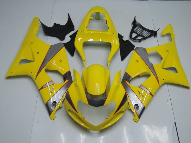 2000-2002 Jaune & Argent Suzuki GSXR 1000 Carénage Moto 2000-2002 Jaune & Argent Suzuki GSXR 1000 Carénage Moto
