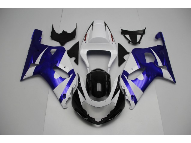 2001-2003 Blanc & Bleu Suzuki GSXR 600-750 Carénage Moto 2001-2003 Blanc & Bleu Suzuki GSXR 600-750 Carénage Moto