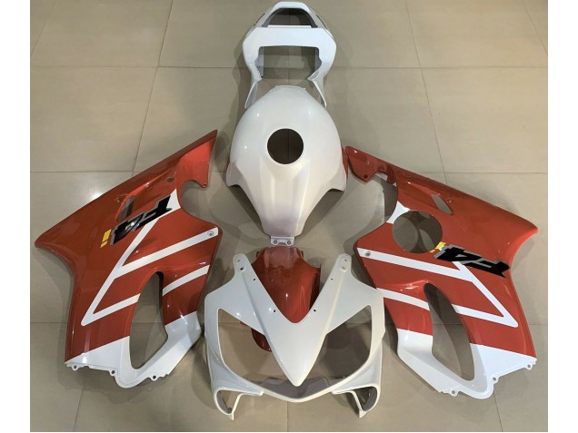 2001-2003 Blanc Brillant & Orange Honda CBR600 F4i Carénage Moto 2001-2003 Blanc Brillant & Orange Honda CBR600 F4i Carénage Moto