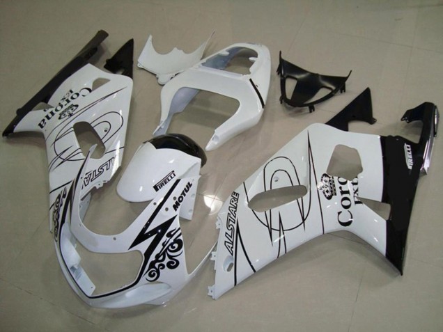 2001-2003 Blanc Corona Suzuki GSXR 600-750 Carénage Moto 2001-2003 Blanc Corona Suzuki GSXR 600-750 Carénage Moto