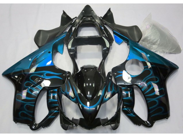 2001-2003 Bleu Clair Flamme Honda CBR600 F4i Carénage Moto 2001-2003 Bleu Clair Flamme Honda CBR600 F4i Carénage Moto