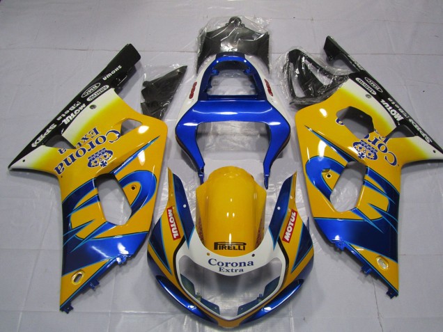 2001-2003 Jaune Corona Suzuki GSXR 600-750 Carénage Moto