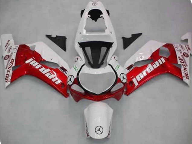 2001-2003 Rouge Jordan Suzuki GSXR 600-750 Carénage Moto 2001-2003 Rouge Jordan Suzuki GSXR 600-750 Carénage Moto