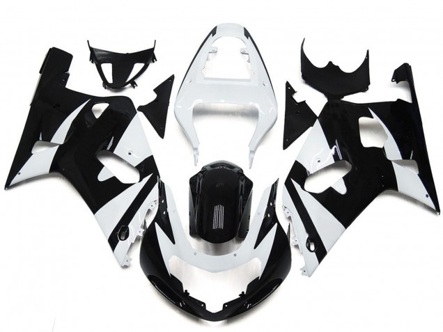 2001-2003 Style Blanc & Noir OEM Suzuki GSXR 600-750 Carénage Moto 2001-2003 Style Blanc & Noir OEM Suzuki GSXR 600-750 Carénage Moto