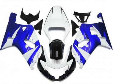 2001-2003 Style Bleu & Blanc Éclatant OEM Suzuki GSXR 600-750 Carénage Moto
