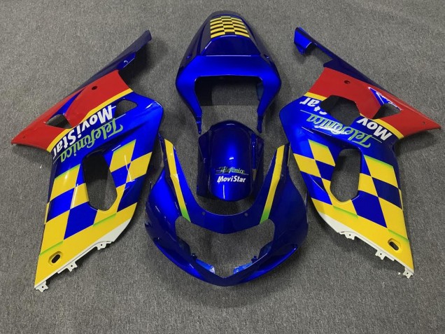 2001-2003 Telefonica Suzuki GSXR 600-750 Carénage Moto 2001-2003 Telefonica Suzuki GSXR 600-750 Carénage Moto