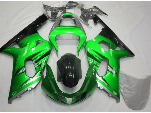 2001-2003 Vert & Argent Suzuki GSXR 600-750 Carénage Moto 2001-2003 Vert & Argent Suzuki GSXR 600-750 Carénage Moto