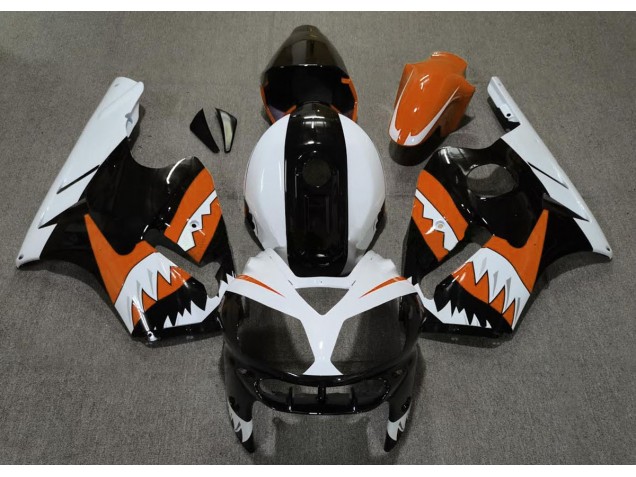 2002-2005 Requin Orange Kawasaki ZX12R Carénage Moto