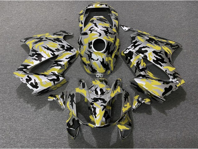 2002-2012 Jaune Camouflage Honda VFR800 Carénage Moto