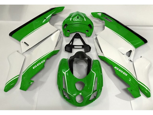 2003-2004 Blanc Vert & Noir Ducati 749 999 Carénage Moto 2003-2004 Blanc Vert & Noir Ducati 749 999 Carénage Moto
