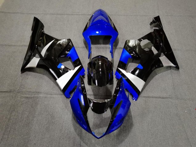 2003-2004 Bleu Brillant Noir & Argent Suzuki GSXR 1000 Carénage Moto 2003-2004 Bleu Brillant Noir & Argent Suzuki GSXR 1000 Carénage Moto