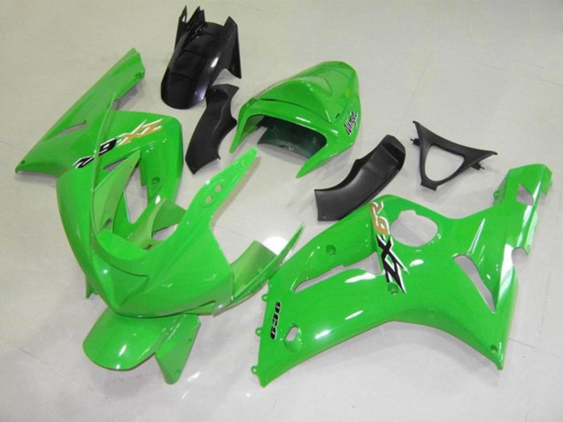 2003-2004 Chèque Vert Noir Kawasaki ZX6R Carénage Moto 2003-2004 Chèque Vert Noir Kawasaki ZX6R Carénage Moto