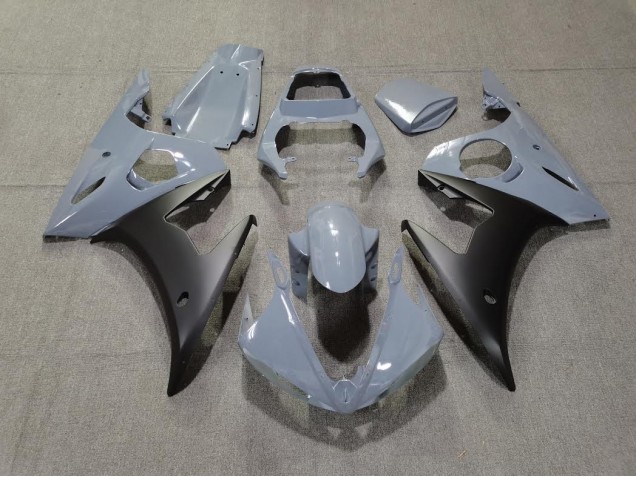 2003-2004 Gris & Noir Mat Yamaha R6 Carénage Moto 2003-2004 Gris & Noir Mat Yamaha R6 Carénage Moto
