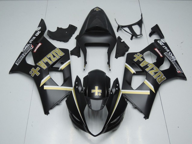 2003-2004 Noir Mat Rizla Suzuki GSXR 1000 Carénage Moto 2003-2004 Noir Mat Rizla Suzuki GSXR 1000 Carénage Moto