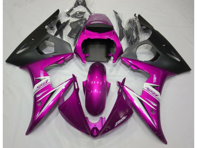 2003-2004 Rose Brillant & Blanc Yamaha R6 Carénage Moto 2003-2004 Rose Brillant & Blanc Yamaha R6 Carénage Moto