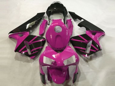 2003-2004 Rose Vif & Noir Brillant Honda CBR600RR Carénage Moto