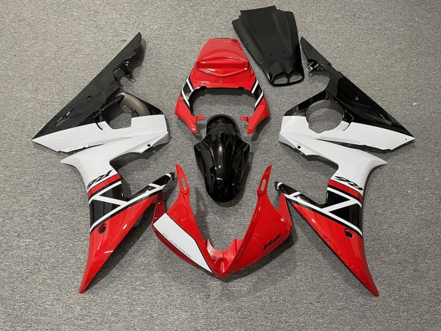 2003-2004 Rouge Blanc & Noir Yamaha R6 Carénage Moto