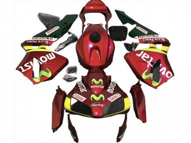2003-2004 Rouge Profond Movistar Honda CBR600RR Carénage Moto