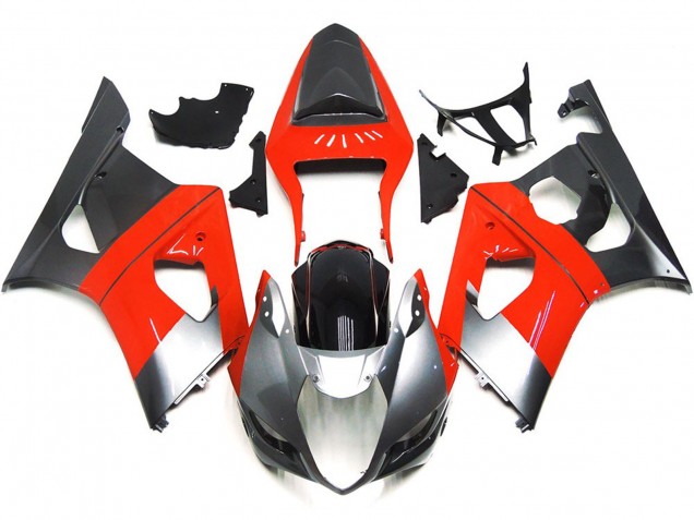 2003-2004 Rouge Uni & Argent Suzuki GSXR 1000 Carénage Moto
