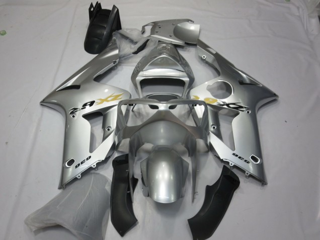 2003-2004 Style Argent OEM Kawasaki ZX6R Carénage Moto 2003-2004 Style Argent OEM Kawasaki ZX6R Carénage Moto