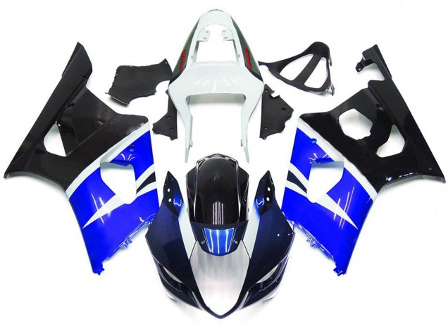 2003-2004 Style Personnalisé Bleu & Noir Brillant Suzuki GSXR 1000 Carénage Moto 2003-2004 Style Personnalisé Bleu & Noir Brillant Suzuki GSXR 1000 Carénage Moto