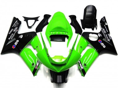 2003-2004 Vert Clair & Noir Elf Kawasaki ZX6R Carénage Moto