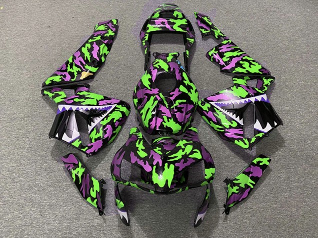 2003-2004 Vert & Rose Camo Honda CBR600RR Carénage Moto