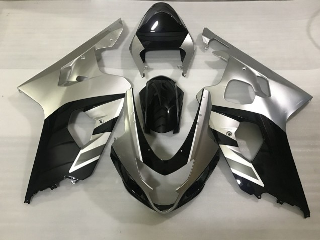 2004-2005 Argent Mat & Noir Suzuki GSXR 600-750 Carénage Moto 2004-2005 Argent Mat & Noir Suzuki GSXR 600-750 Carénage Moto
