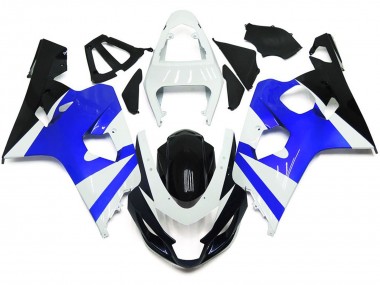 2004-2005 Blanc Brillant & Bleu Brillant Suzuki GSXR 600-750 Carénage Moto