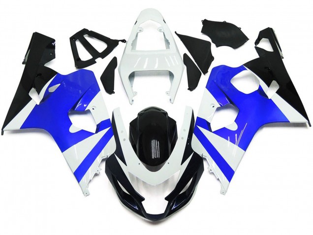 2004-2005 Blanc Brillant & Bleu Brillant Suzuki GSXR 600-750 Carénage Moto