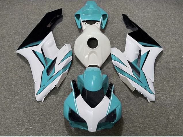 2004-2005 Blanc Cyan & Noir Brillant Honda CBR1000RR Carénage Moto 2004-2005 Blanc Cyan & Noir Brillant Honda CBR1000RR Carénage Moto