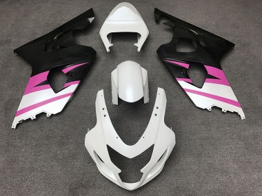 2004-2005 Blanc Mat & Rose Suzuki GSXR 600-750 Carénage Moto