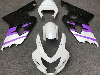 2004-2005 Blanc Mat & Violet Suzuki GSXR 600-750 Carénage Moto
