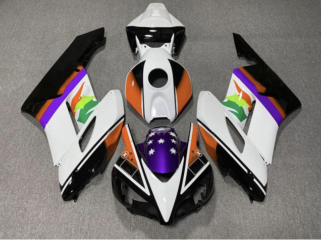 2004-2005 Drapeau Orange & Violet Honda CBR1000RR Carénage Moto