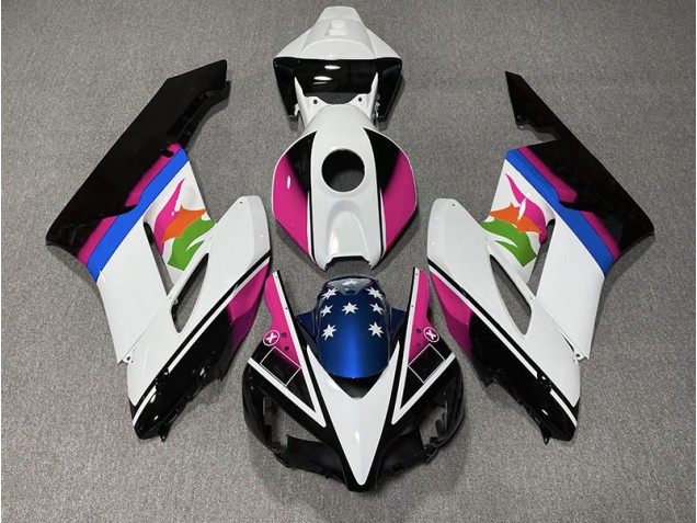 2004-2005 Drapeau Rose & Bleu Honda CBR1000RR Carénage Moto 2004-2005 Drapeau Rose & Bleu Honda CBR1000RR Carénage Moto
