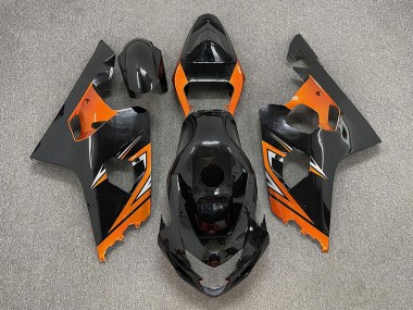 2004-2005 Noir Brillant & Orange Suzuki GSXR 600-750 Carénage Moto