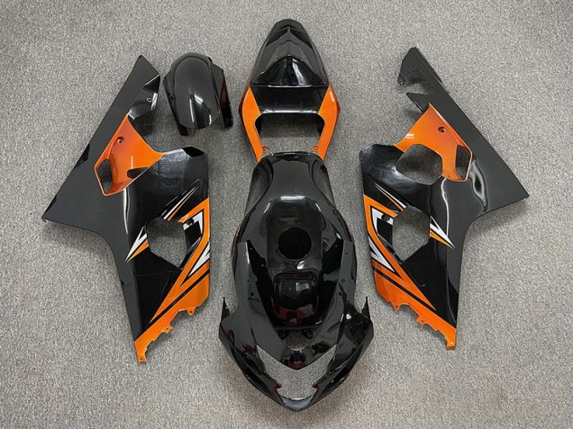 2004-2005 Noir Brillant & Orange Suzuki GSXR 600-750 Carénage Moto 2004-2005 Noir Brillant & Orange Suzuki GSXR 600-750 Carénage Moto